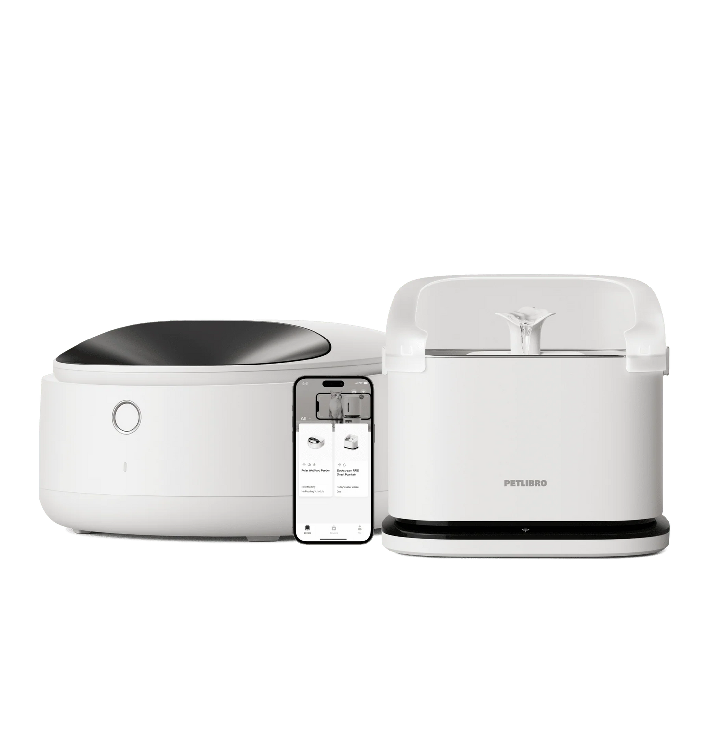 Polar Wet Food Feeder & RFID Smart Fountain Bundle