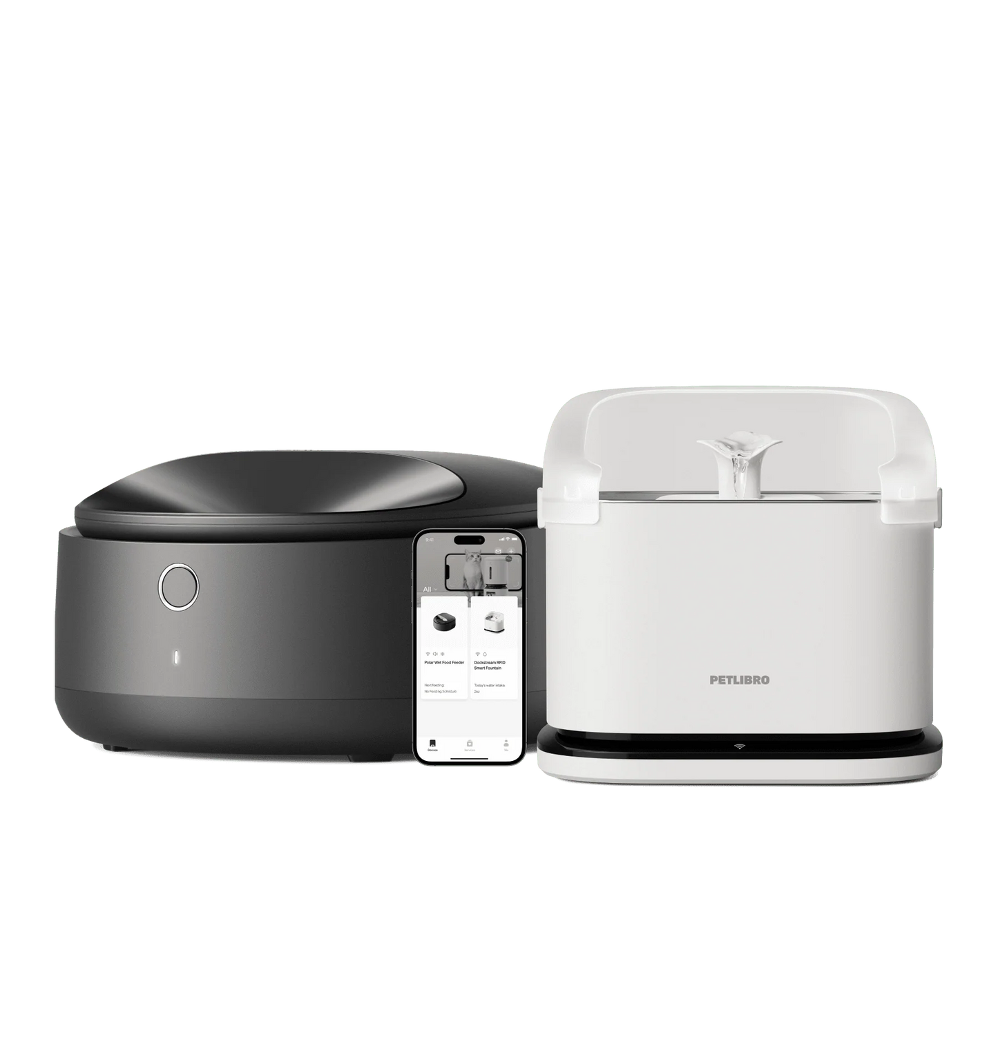 Polar Wet Food Feeder & RFID Smart Fountain Bundle