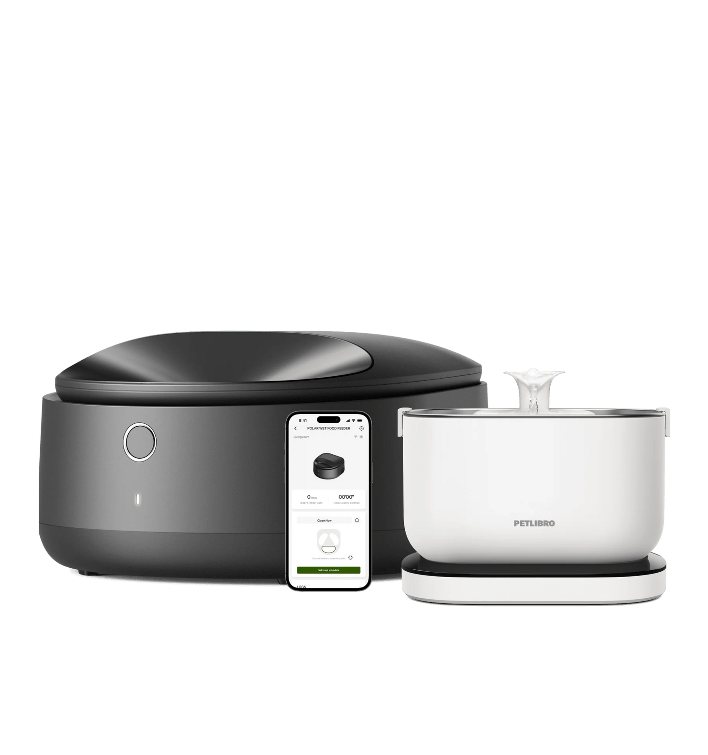 Polar Wet Food Feeder & Cordless Fountain Bundle